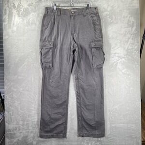 Carhartt Pants mens 36x34 Rugged Cargo Relaxed Fit Canvas Outdoor Workwear Gray